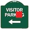 Signmission Visitor Parking Left Heavy-Gauge Aluminum Architectural Sign, 18" x 18", GW-1818-9743 A-DES-GW-1818-9743 - alternate 1